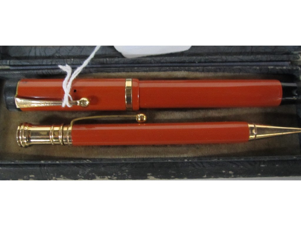 Appraisal: Cased Parker 'Lucky Curve' pen and pencil set