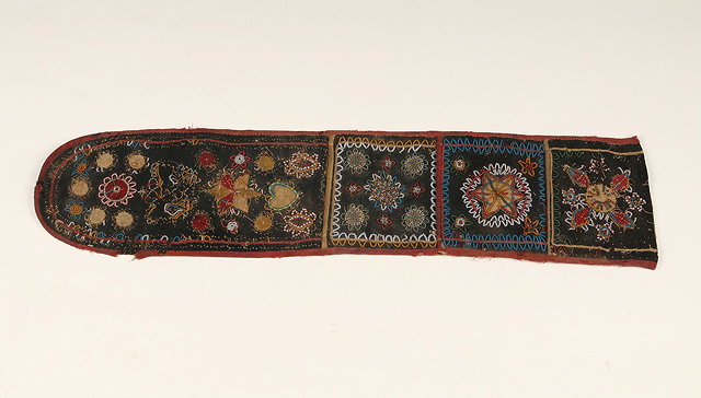 Appraisal: A FINELY EMBROIDERED AND BEADED NATIVE AMERICAN INDIAN PANEL with