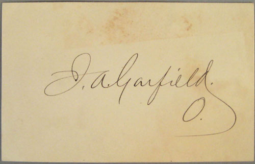 Appraisal: James A Garfield signature