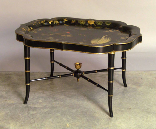 Appraisal: Oriental lacquerware stand h w