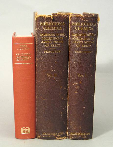 Appraisal: BIBLIOGRAPHY - CHEMISTRY vols including Ferguson John Bibliotheca Chemica A