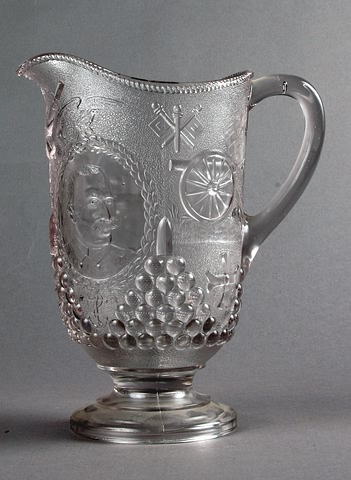 Appraisal: Pressed glass pitcher with Dewey and the USS Olympia