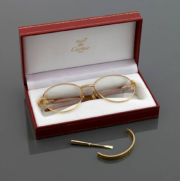 Appraisal: Jewelry and Timepieces featuring a pair of glasses with box