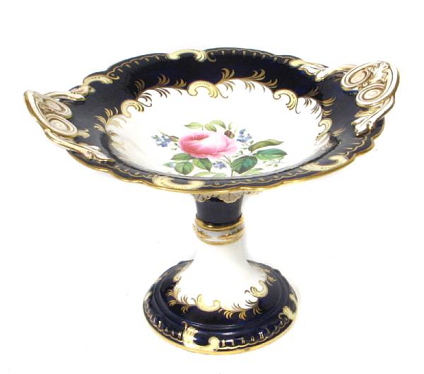 Appraisal: An English porcelain compote height in length in width in