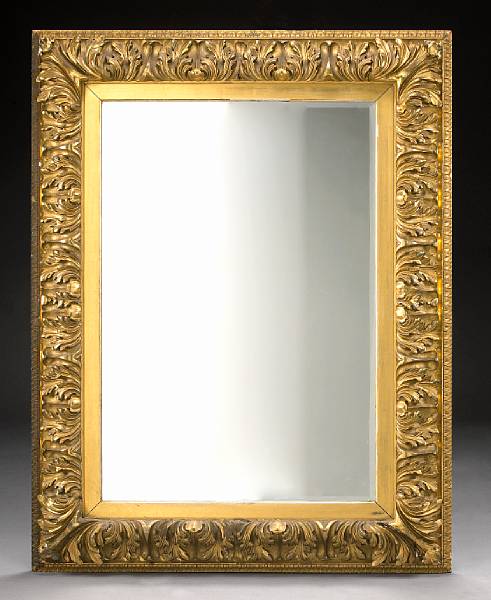 Appraisal: An Italian Baroque style carved giltwood mirror fourth quarter th