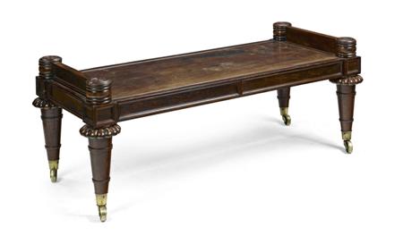 Appraisal: GEORGE IV MAHOGANY WINDOW SEAT CIRCA the rectangular seat above