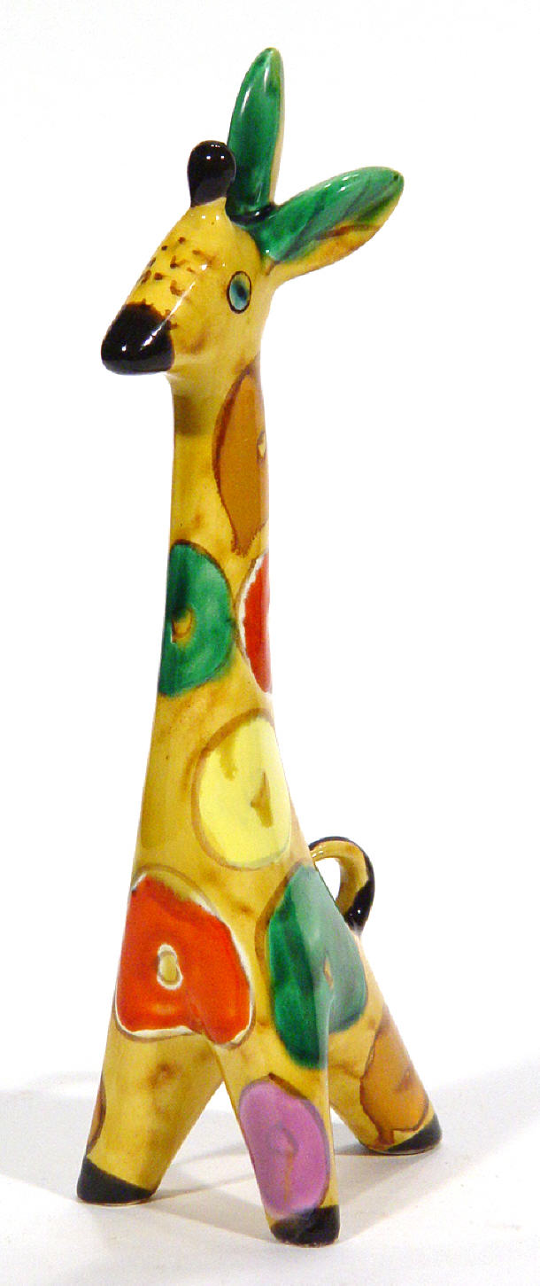 Appraisal: Hand painted USSR colourful pottery giraffe cm high