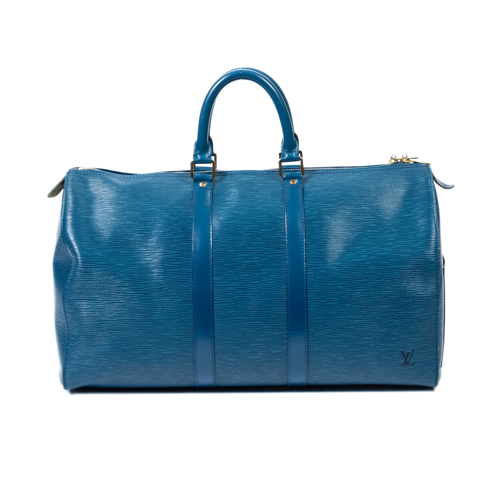 Appraisal: A LOUIS VUITTON EPI KEEPALL A blue Epi leather Louis