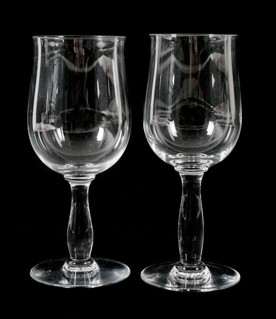 Appraisal: Sale Lot Eleven Baccarat Wine Glasses th century Longchamps pattern