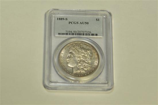 Appraisal: MORGAN DOLLAR -S graded AU