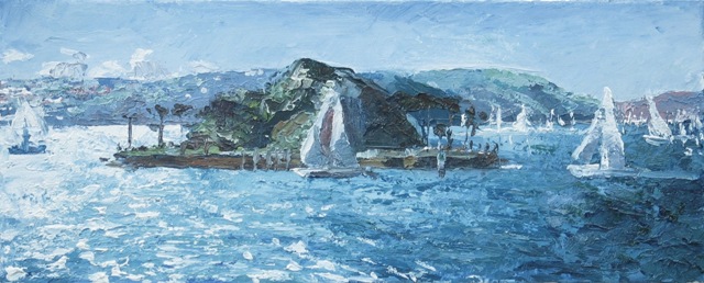 Appraisal: Stephen Evans Clarke Island oil and wax medium on canvas