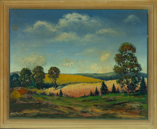 Appraisal: Ernest Fredericks American - Pastoral Landscape oil on canvas x