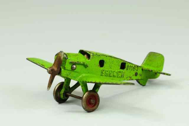 Appraisal: 'BREMEN'' JUNKERS AIRPLANE Hubley c cast iron painted in green