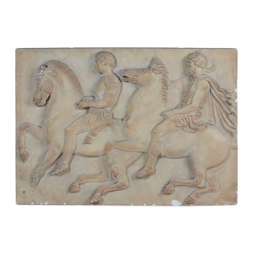 Appraisal: PLASTER CAST PANEL OF THE WEST PARTHENON FRIEZE BLOCK IV