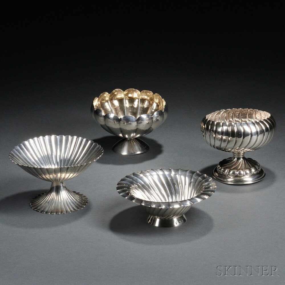 Appraisal: Four South American Silver Bowls th century each circular with