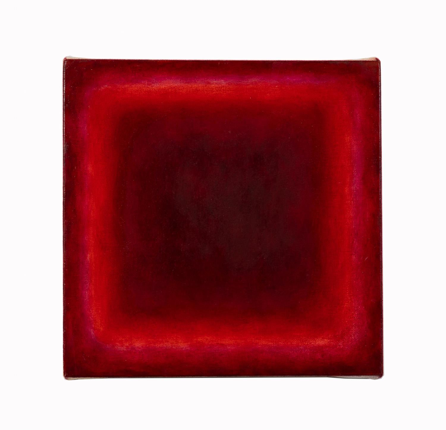 Appraisal: SHINGO FRANCIS RED ABSTRACT SQUARE O C Shingo Francis American