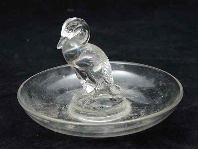 Appraisal: Rene Lalique French - 'Canard' glass cendrier Marcilhac no engraved