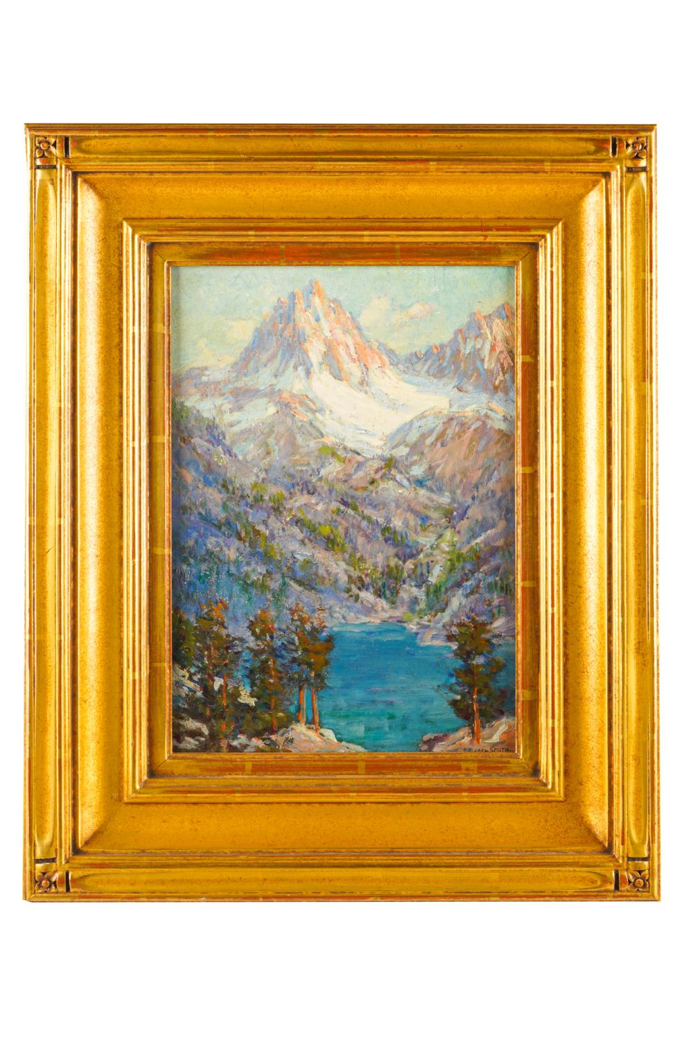 Appraisal: F CARL SMITH - SIERRA LAKE oil on panel signed