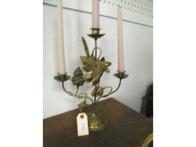 Appraisal: French Style Bronzed Candelabra triple sconce