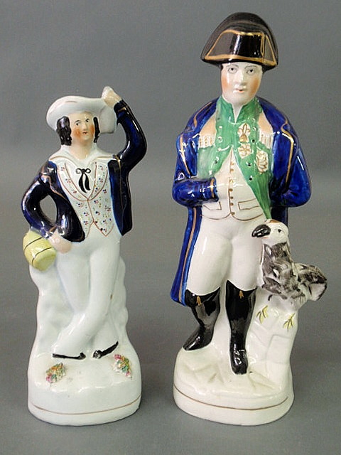 Appraisal: Two Staffordshire figures- sailor h and Napoleon h