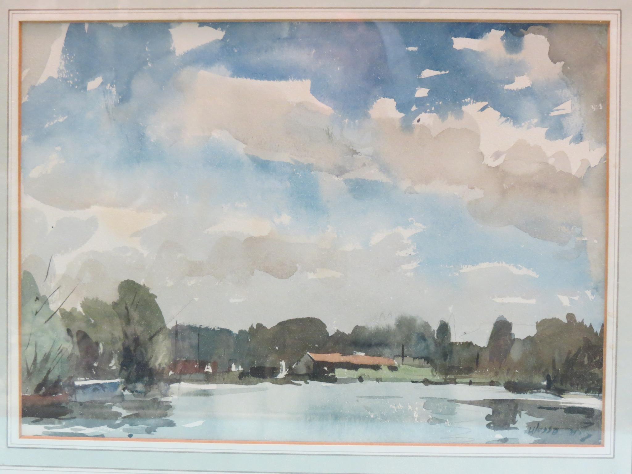 Appraisal: Edward Wesson - - watercolour a view of Wroxham Broad