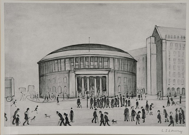 Appraisal: Laurence Stephen Lowry British - The Reference Librarysigned in pencil