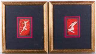 Appraisal: Marilyn Monroe Playboy Cards Pair Framed C s Two nude