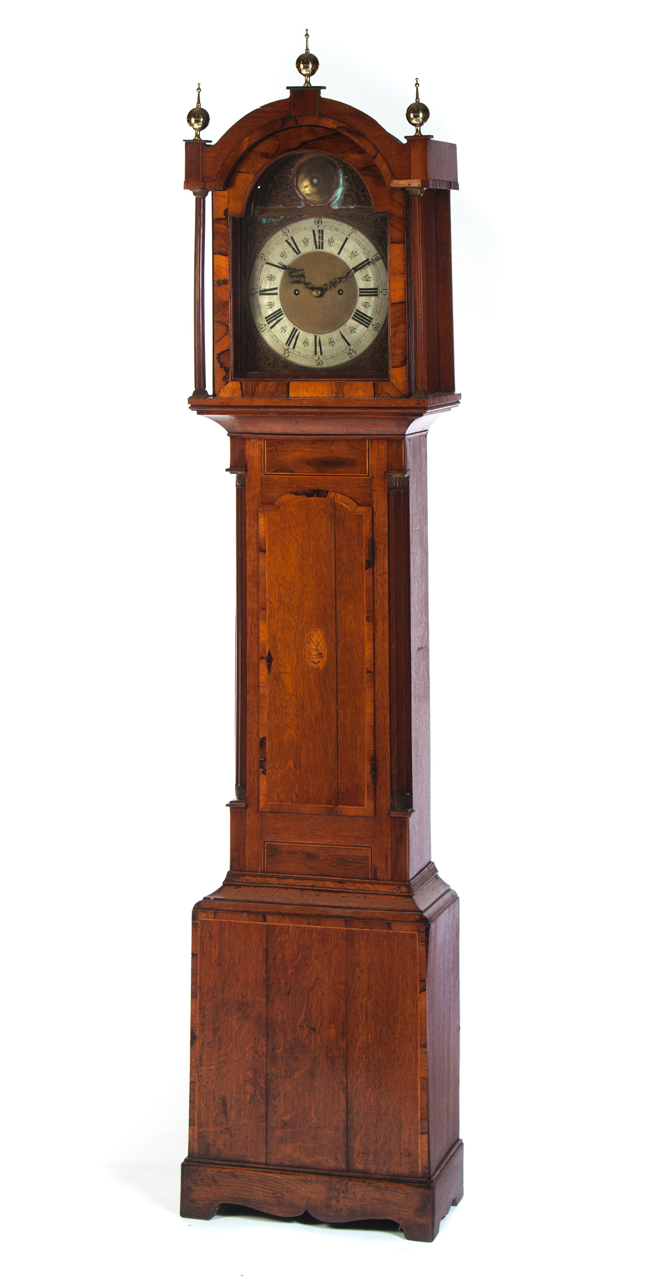 Appraisal: ENGLISH TALL CASE CLOCK Ca Arched bonnet top with glass