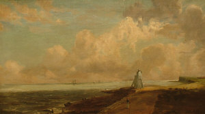 Appraisal: After John Constable RA - - Harwich Lighthouse oil on