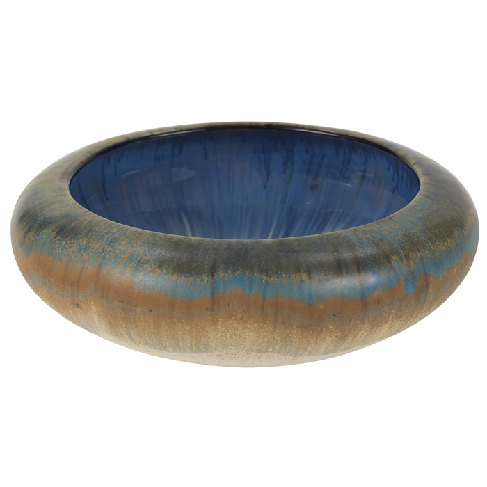 Appraisal: Fulper bowl large and shouldered form with a blue high-glaze