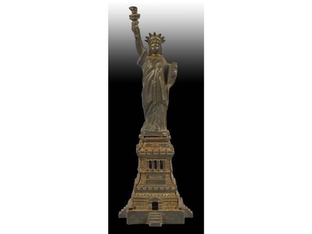 Appraisal: Cast Iron Large Statue of Liberty Still Bank Description Circa