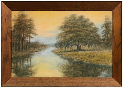 Appraisal: Alexander John Drysdale painting Louisiana - Louisiana bayou with live