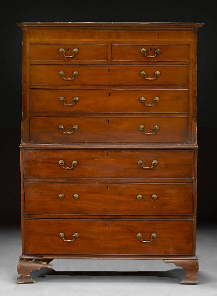 Appraisal: A George III mahogany chest on chest last quarter th