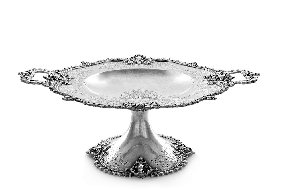 Appraisal: An American Silver Compote An American Silver Compote Black Starr