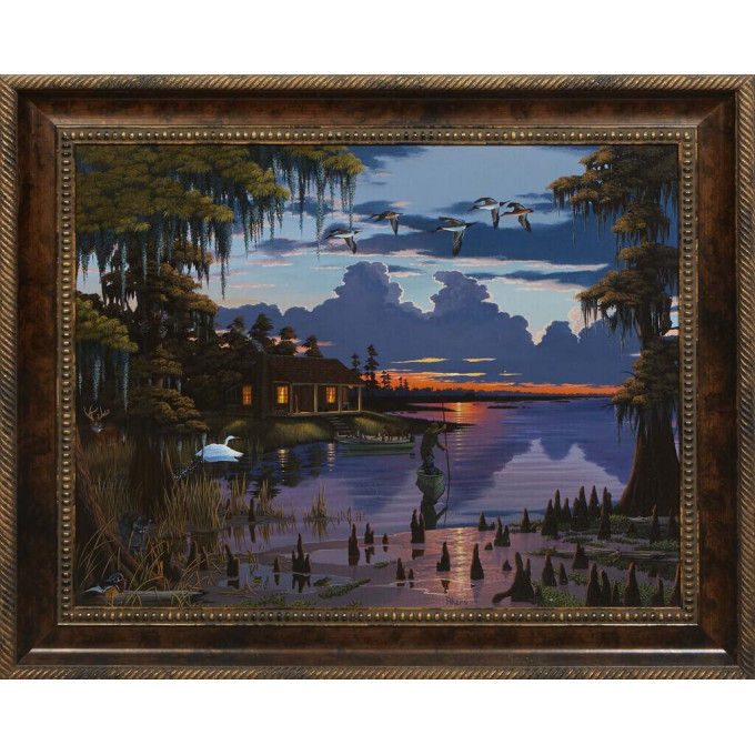 Appraisal: John Akers Louisiana - Evening Shades th st c oil