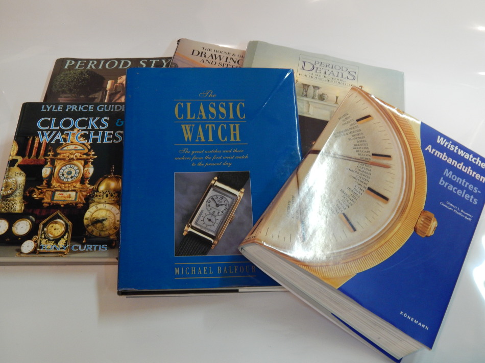 Appraisal: A quantity of books relating to clocks and watches to