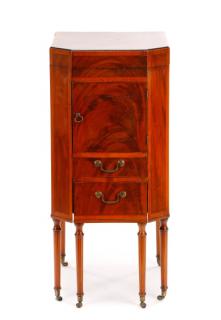 Appraisal: Georgian Mahogany Inlaid Cellarette Cabinet English late th century A