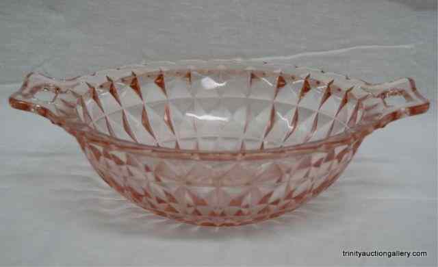 Appraisal: Depression Glass Pink Windsor Pattern '' BowlProduced by Jeannette Glass