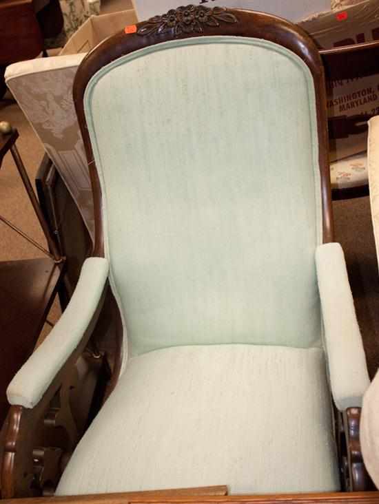 Appraisal: Victorian walnut upholstered rocker Estimate - No condition report supplied