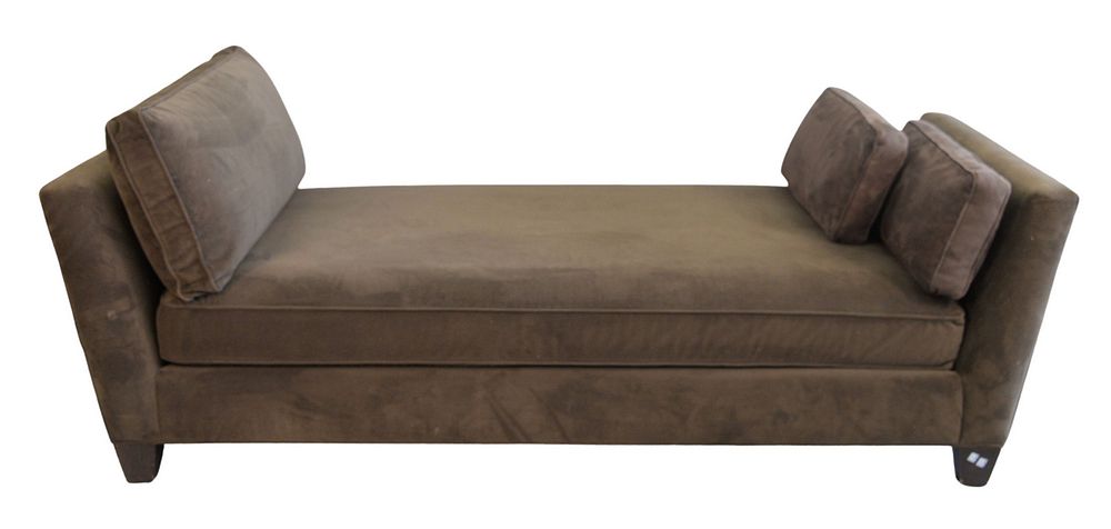 Appraisal: Contemporary Upholstered Daybed length inches Provenance The Gloria Schiff Estate