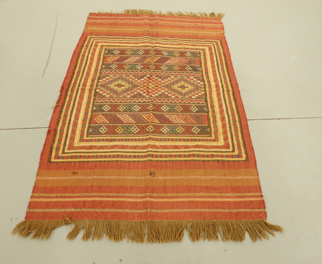 Appraisal: ANTIQUE TURKISH ARMENIAN FLAT WEAVE KILIM RUG Turkey Early th