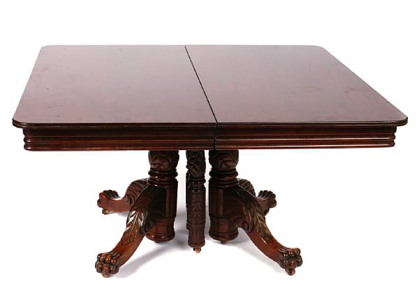 Appraisal: A Victorian extension dining table with five in leaves height