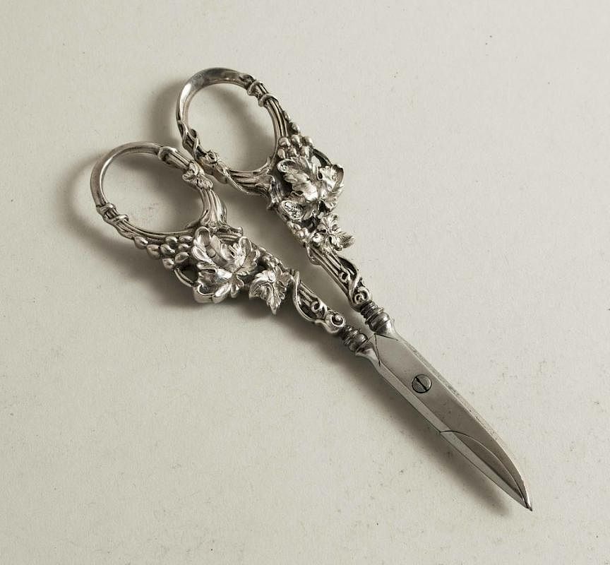 Appraisal: Sterling Silver Grape Shears Sterling silver grape shears with grape