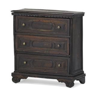 Appraisal: ITALIAN RENAISSANCE STYLE WALNUT CHEST Three drawers on bracket feet