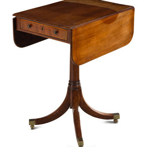 Appraisal: A Regency Mahogany Drop-Leaf Side Table First Half th Century