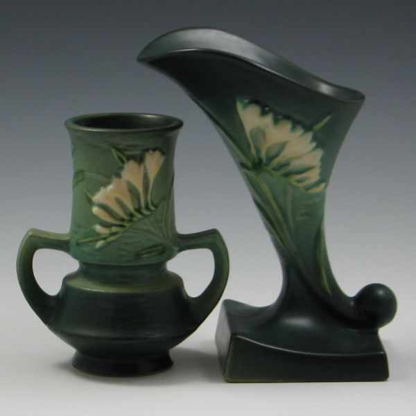 Appraisal: Roseville Freesia Vase and Cornucopia vase marked Roseville USA -