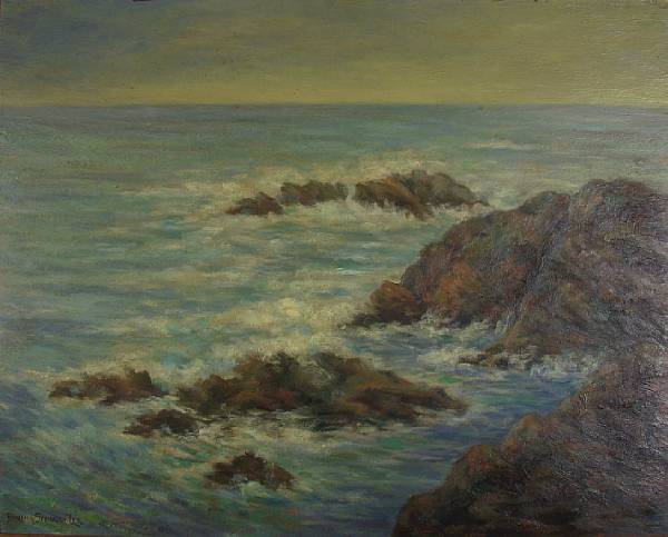 Appraisal: Bertha Stringer Lee American - A Rocky Coastline signed 'Bertha