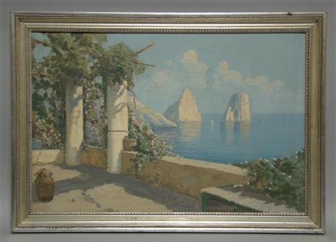 Appraisal: C PAPPA EUROPEAN EUROPEAN COASTAL SCENE Oil on canvas board