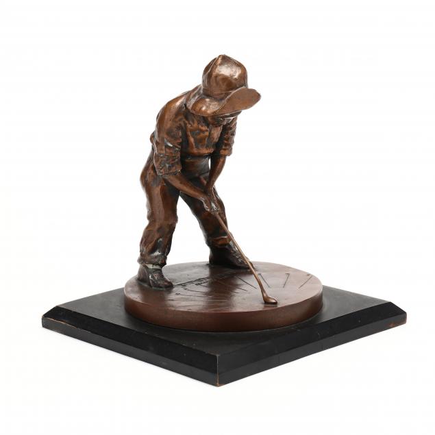 Appraisal: PINEHURST PUTTER BOY STATUE Balfour Company manufactured copper and bronze