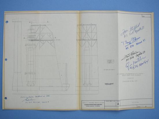 Appraisal: Gordon Cooper's Saturn V Blueprint Illustrates two views of the